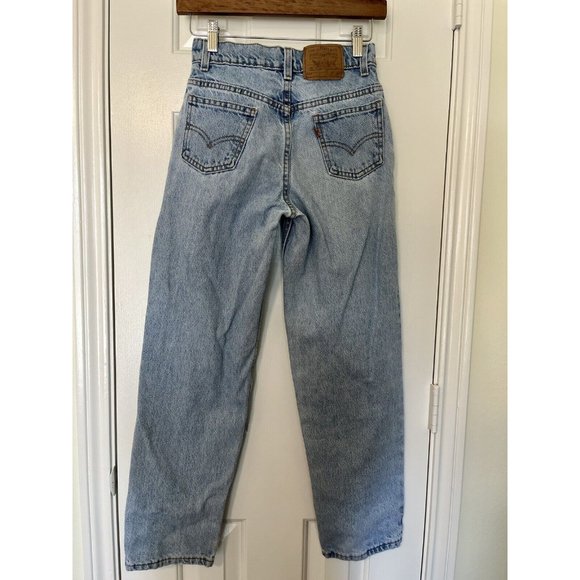 Vintage Levis 550 Jeans Mens 26X28 Orange Tab 90s Relaxed Student Fit Light Wash - Picture 11 of 16